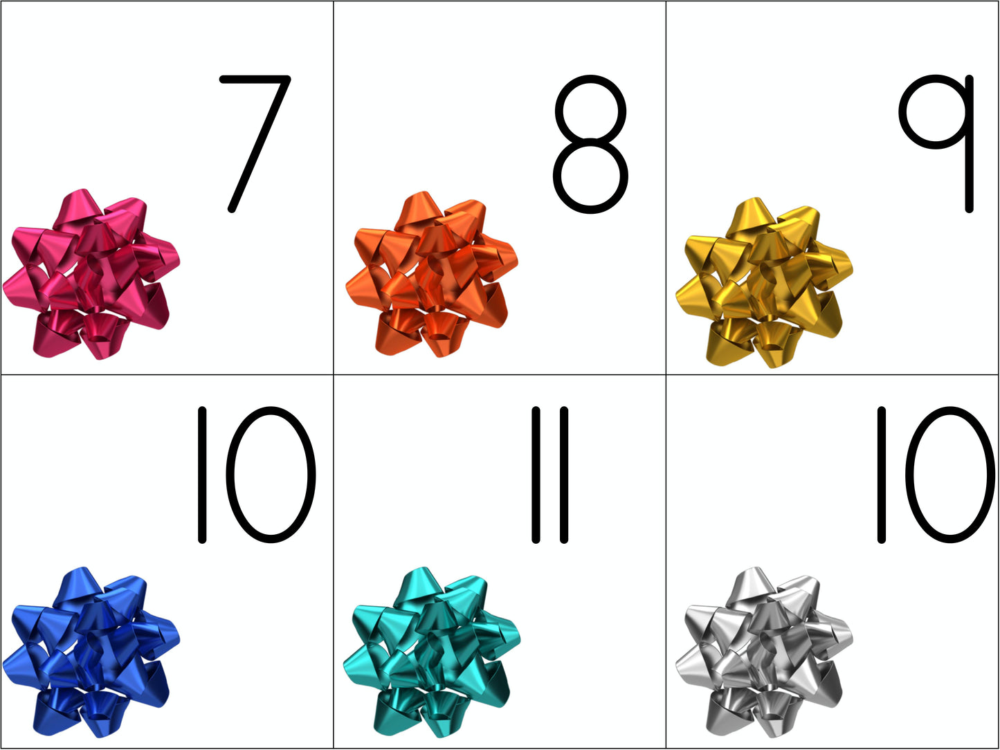Christmas Bow Counting FREEBIE!