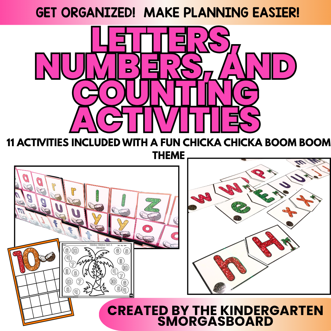 Letter Recognition, Numbers And Counting Activities
