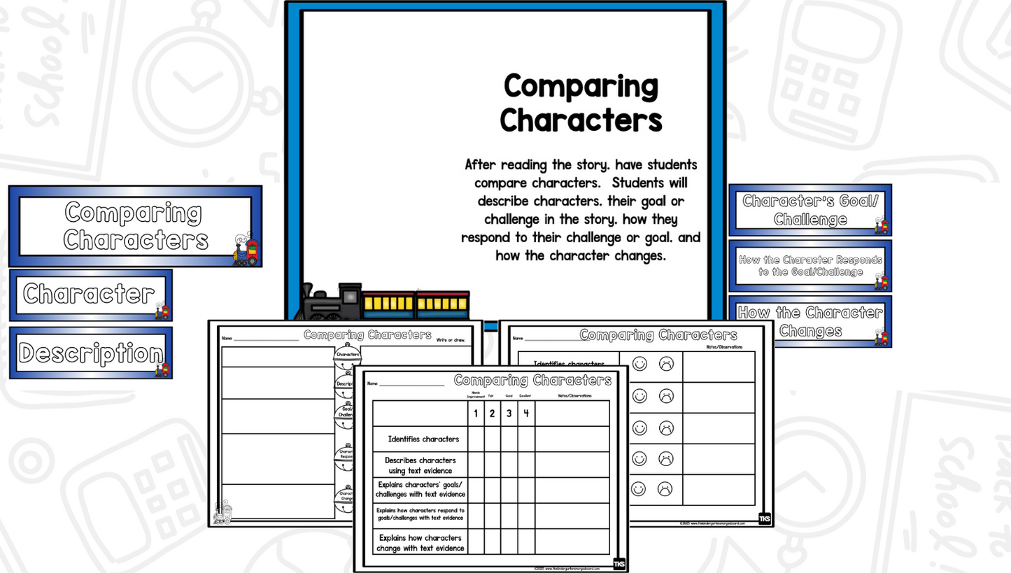 Polar Express Bundle - Comprehension Lessons, Activities, PLUS Center Activities Kindergarten