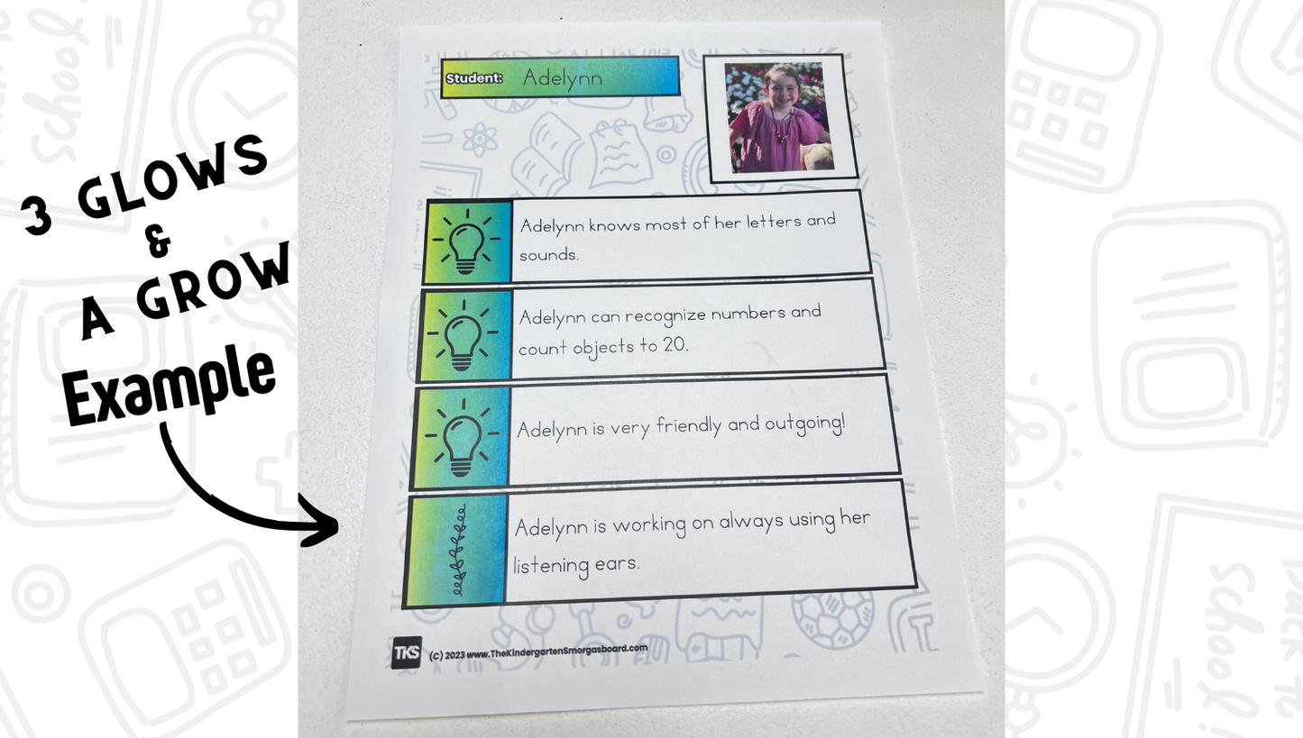 Parent Teacher Conference Forms: Editable Forms