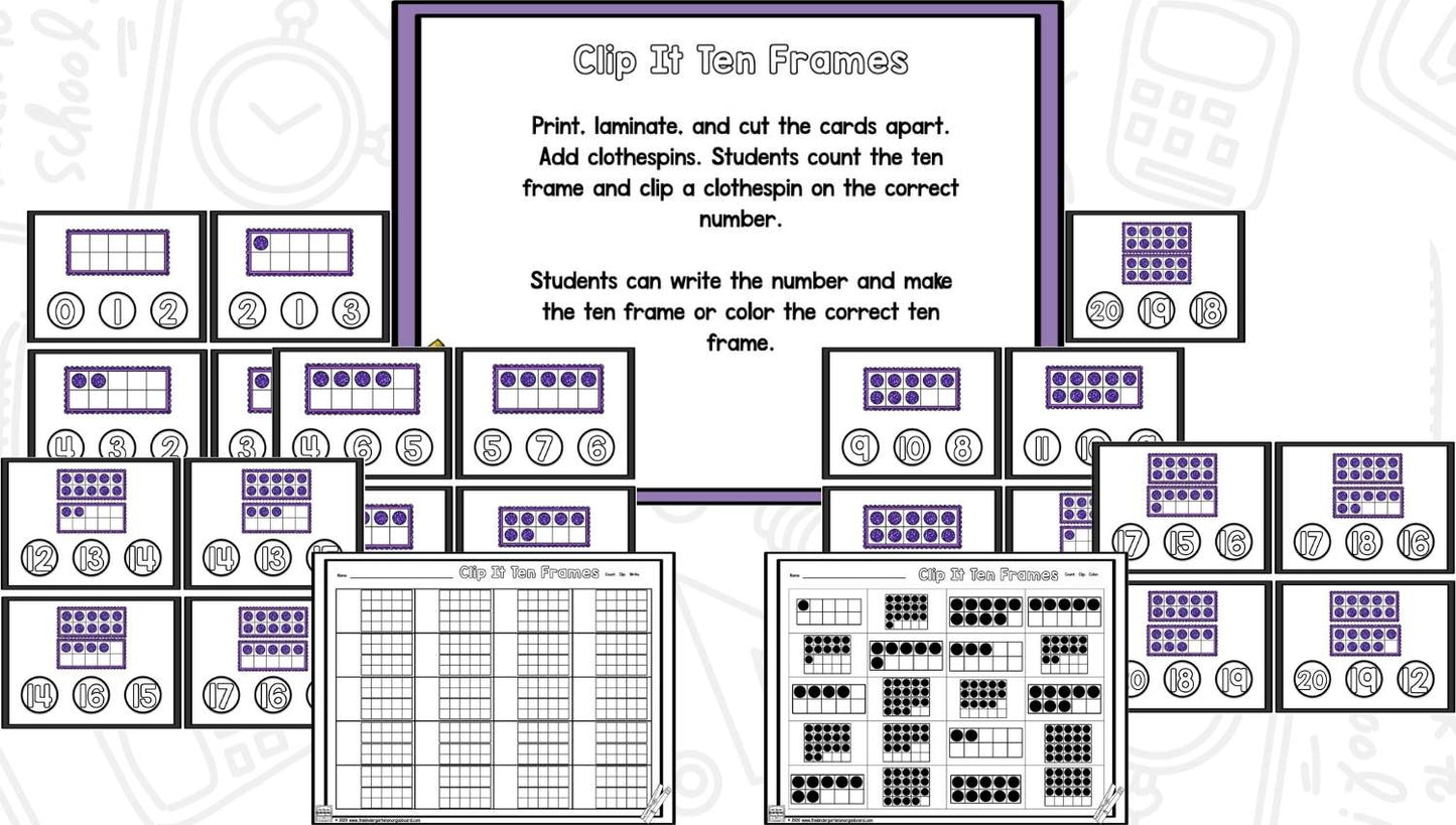 Clip It! Learn It! Math and Literacy Centers
