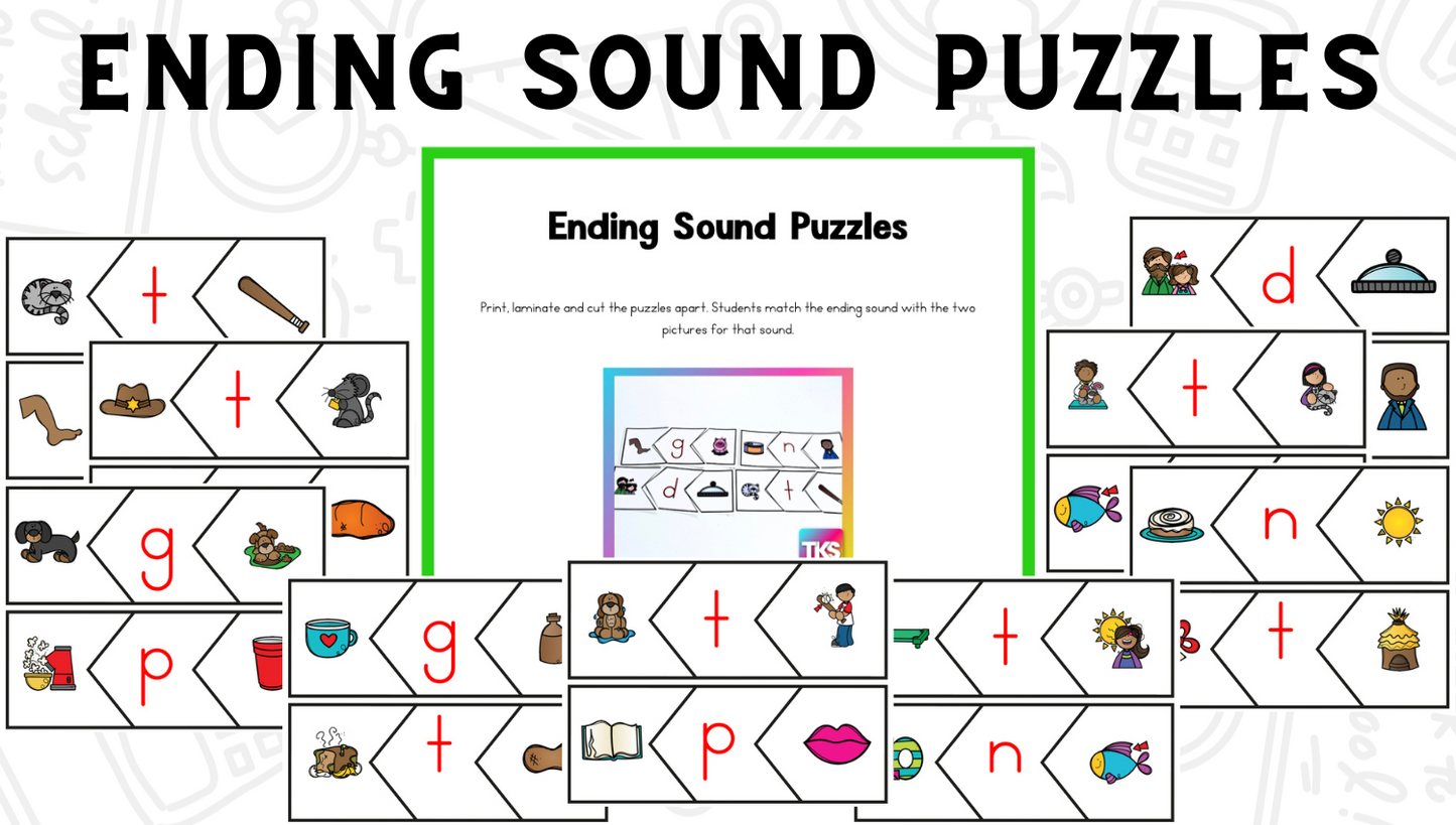 See It! Say it! Spell It! Ending Sounds Phonics