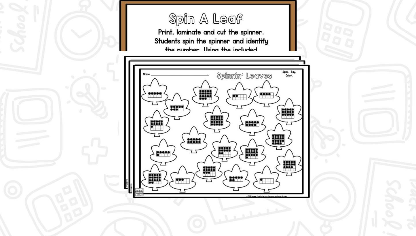 Rakin' the Leaves Blackline Math and Literacy Centers