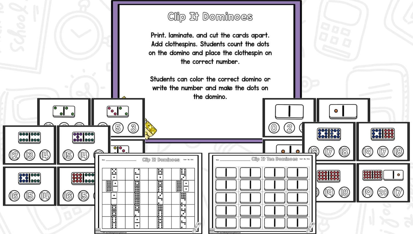 Clip It! Learn It! Math and Literacy Centers