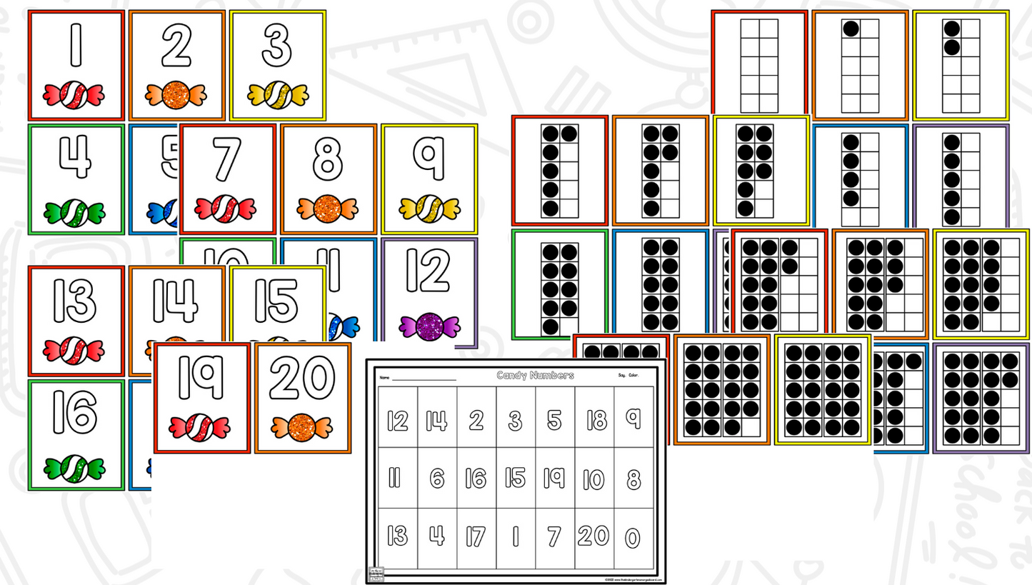 Candy Land Math & Literacy Centers