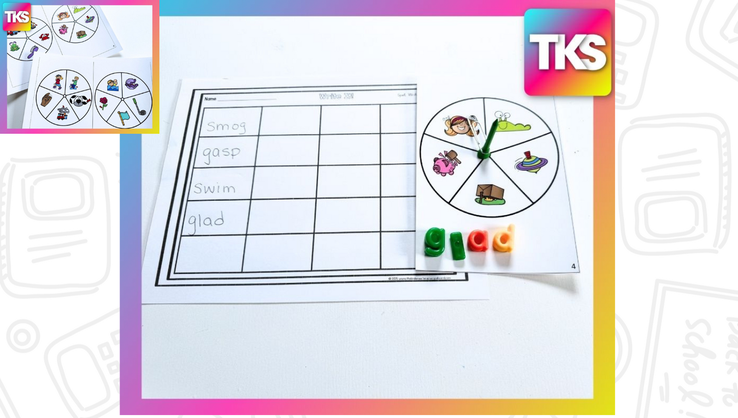 See It Say It Spell It Blends & Digraphs Phonics & Phonemic Awareness Activities