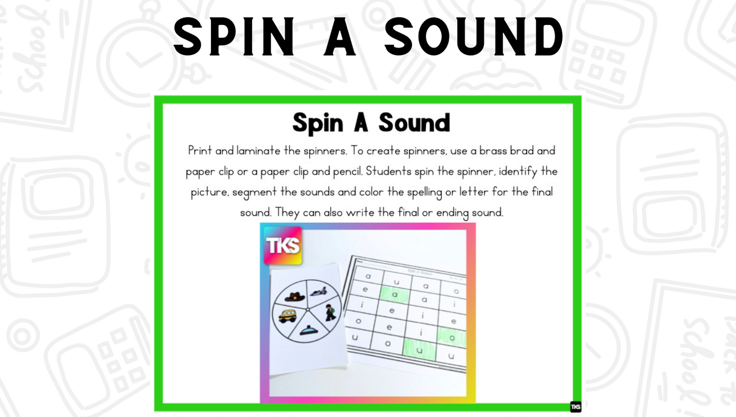 See It! Say It! Spell It! Middle Sounds