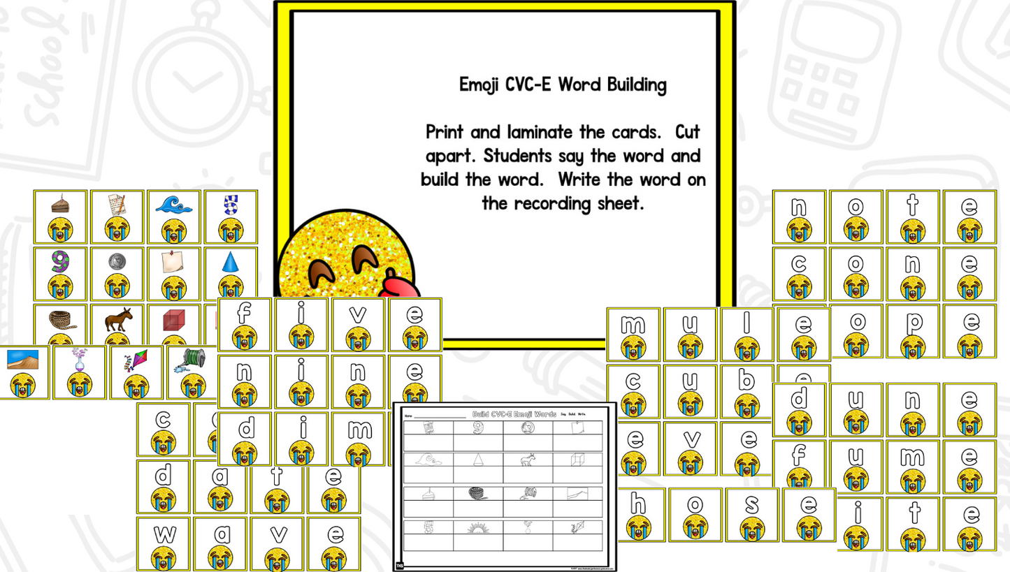 Emojis Math and Literacy Centers
