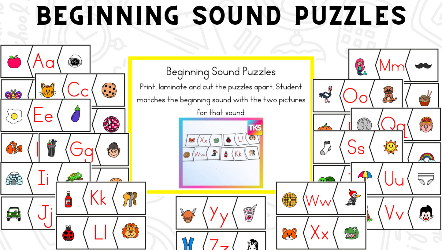 See It! Say It! Spell It! Letters and Beginning Sounds Activities for Kindergarten
