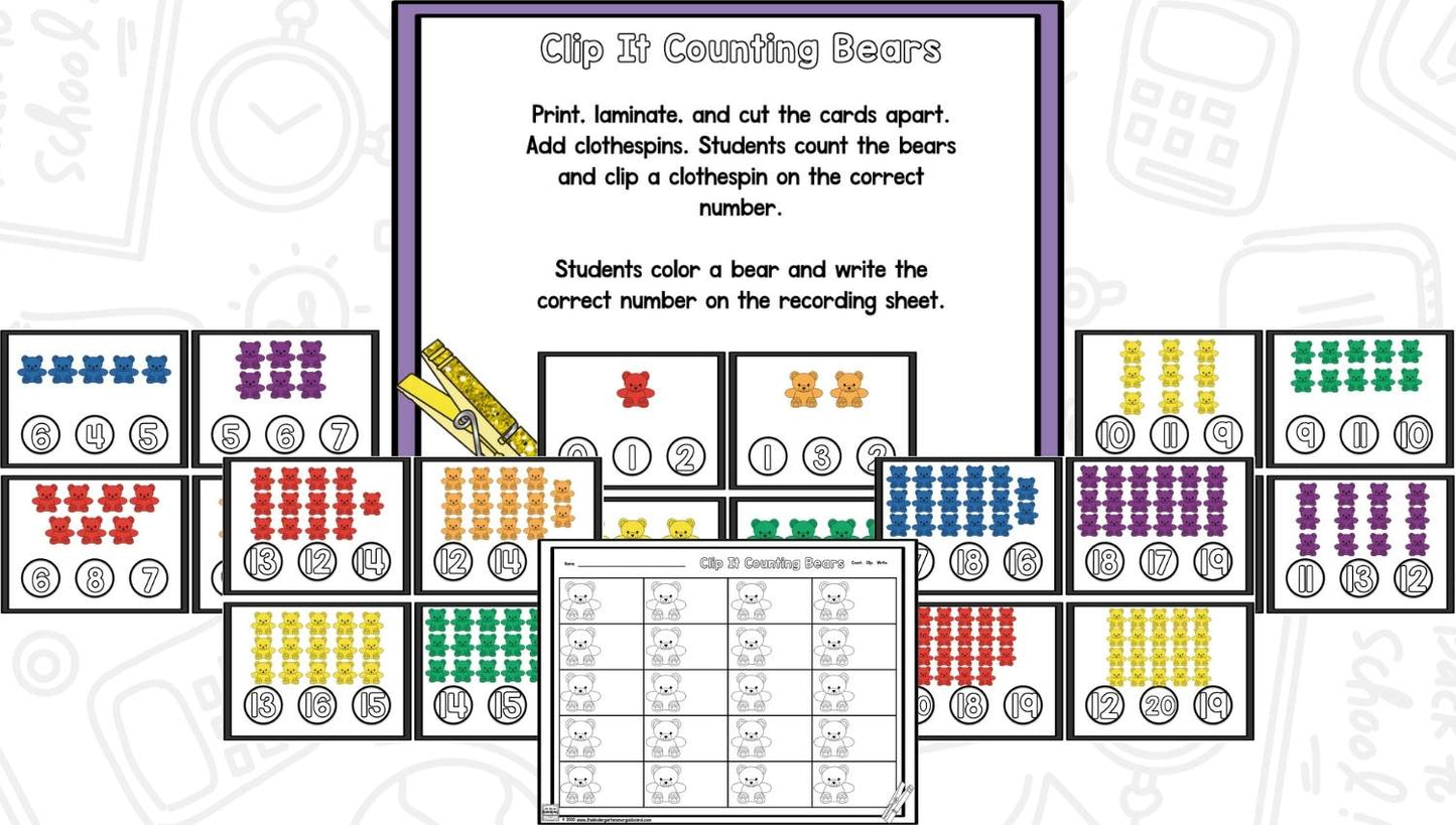 Clip It! Learn It! Math and Literacy Centers