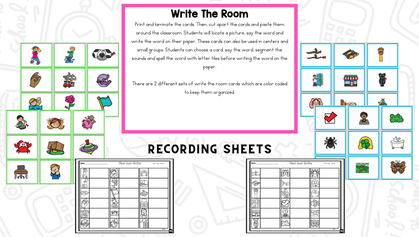 See It Say It Spell It Blends & Digraphs Phonics & Phonemic Awareness Activities