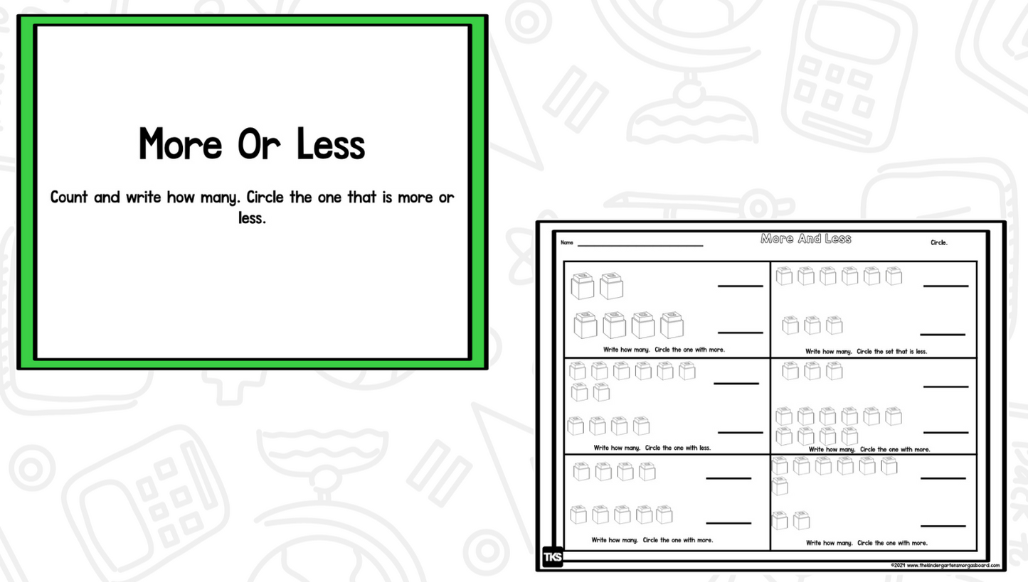 Comparing Numbers Worksheets And Activities (Greater Than/Less Than)