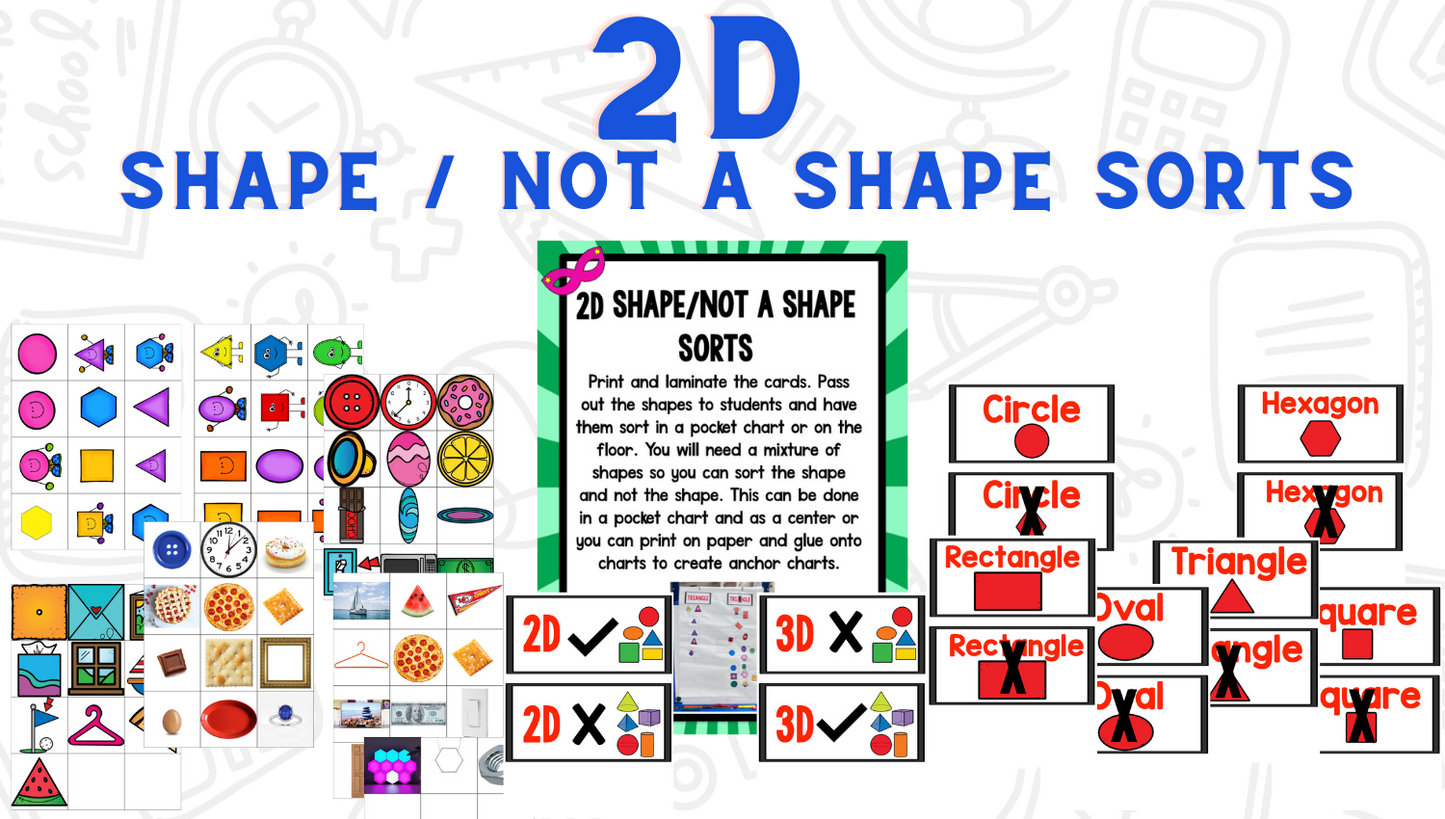 Shapes Bootcamp: A 2D and 3D Shapes Unit (Superhero Theme)