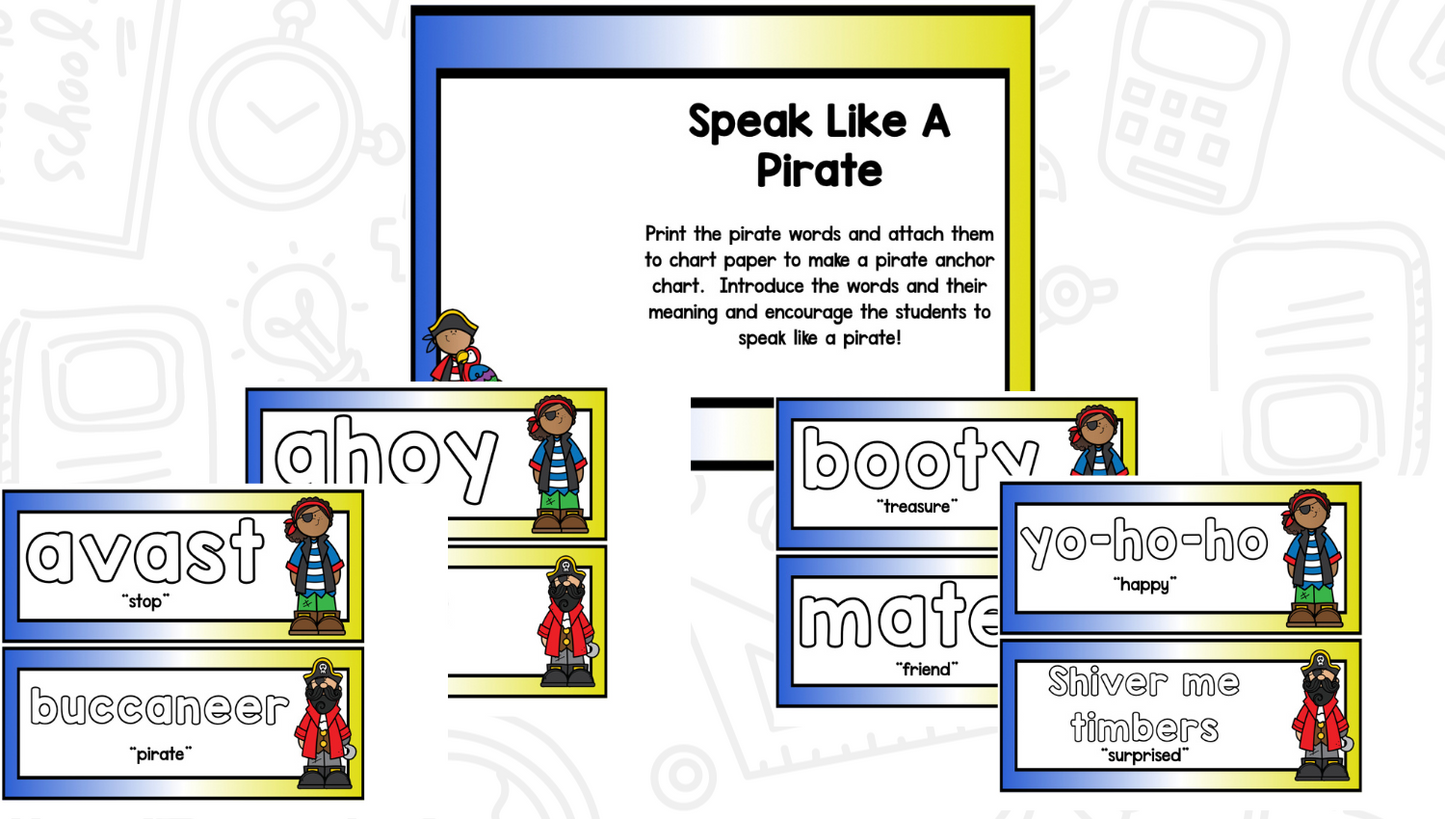Pirate Activities For Talk Like A Pirate Day And Pirates Love Underpants