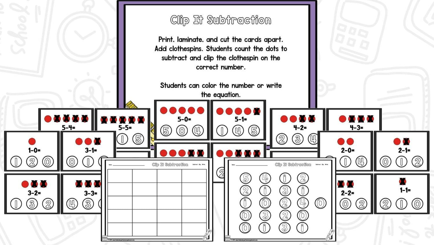 Clip It! Learn It! Math and Literacy Centers