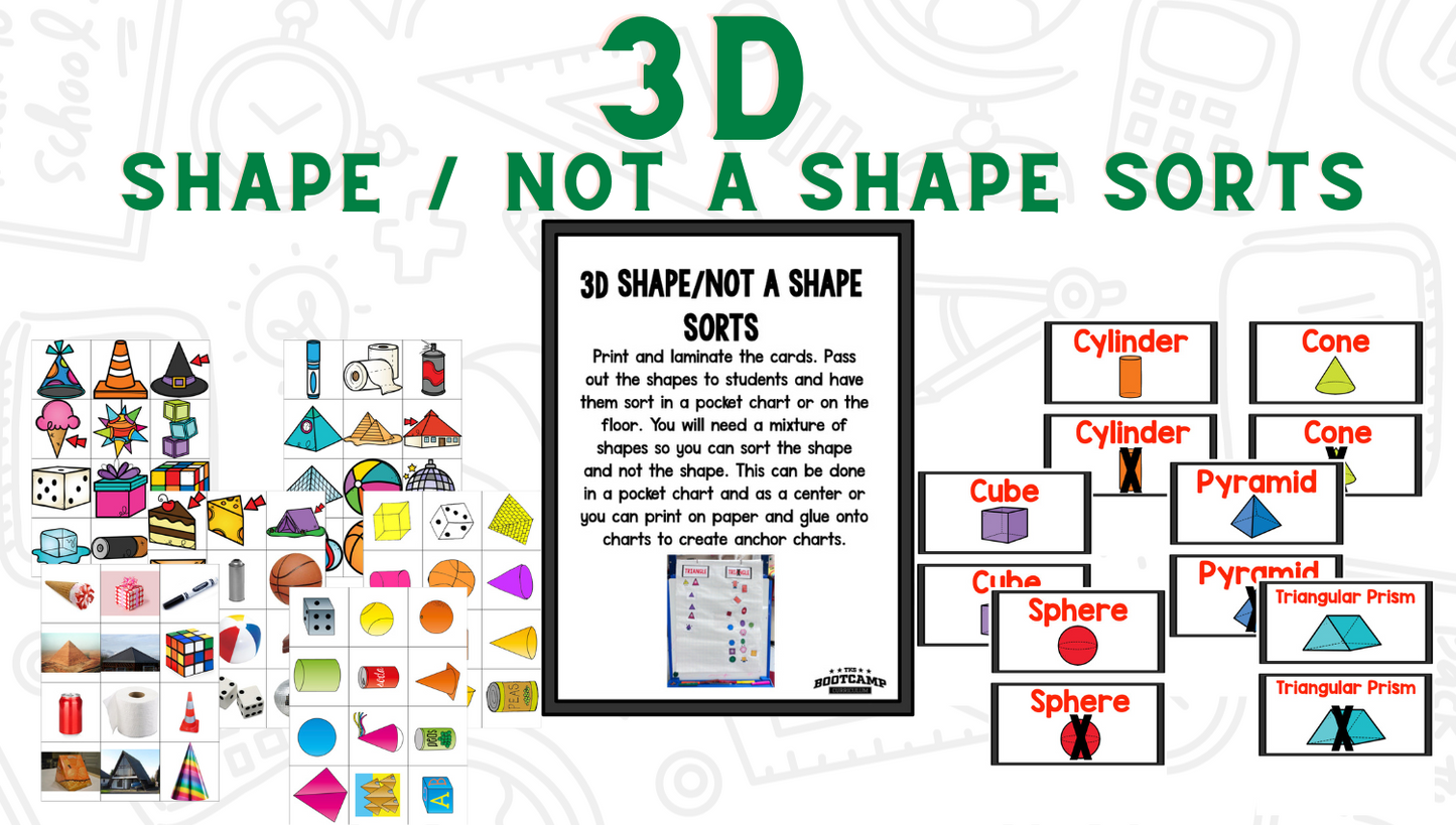 Shapes Bootcamp: A 2D and 3D Shapes Unit (No Theme)