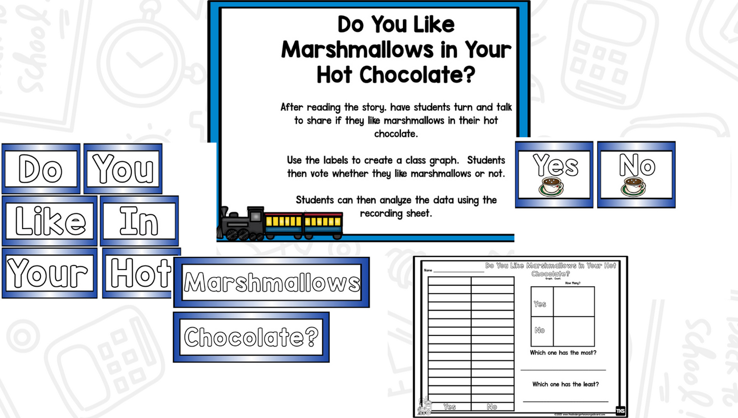 Polar Express Bundle - Comprehension Lessons, Activities, PLUS Center Activities Kindergarten