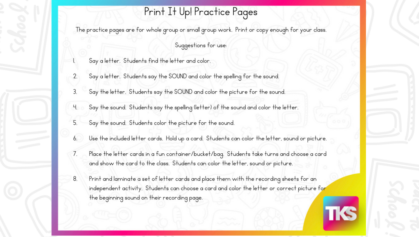 Print It Up! August/Back To School