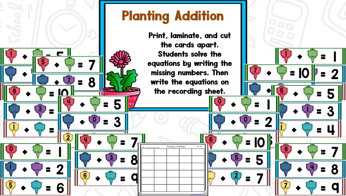 Puddle Jumper: Spring Math and Literacy Centers