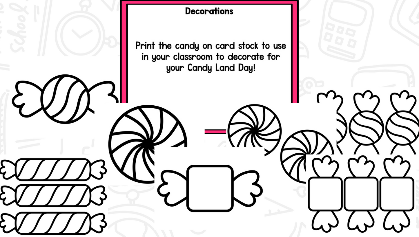 Candy Land Math & Literacy Centers