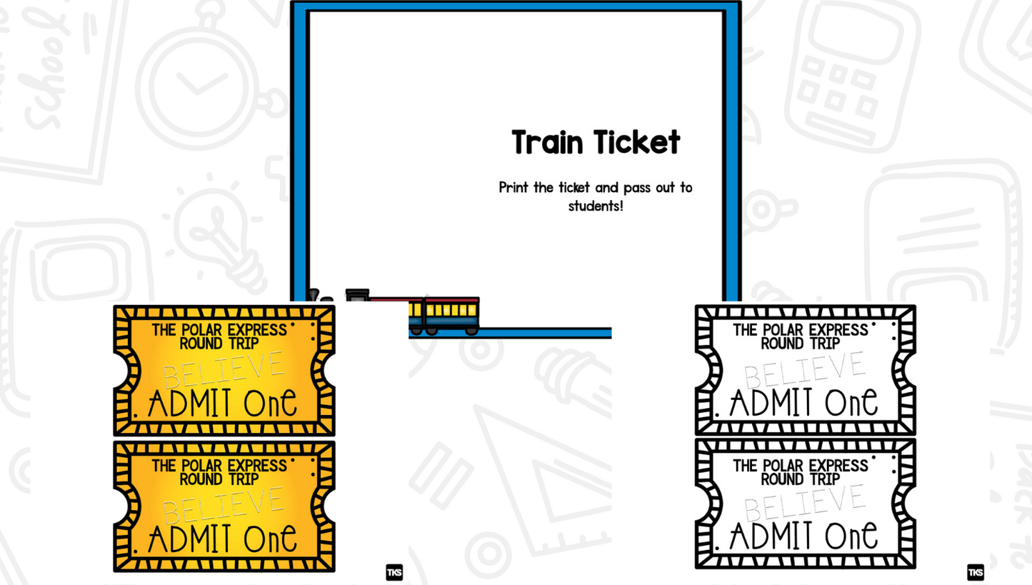 Polar Express Bundle - Comprehension Lessons, Activities, PLUS Center Activities Kindergarten
