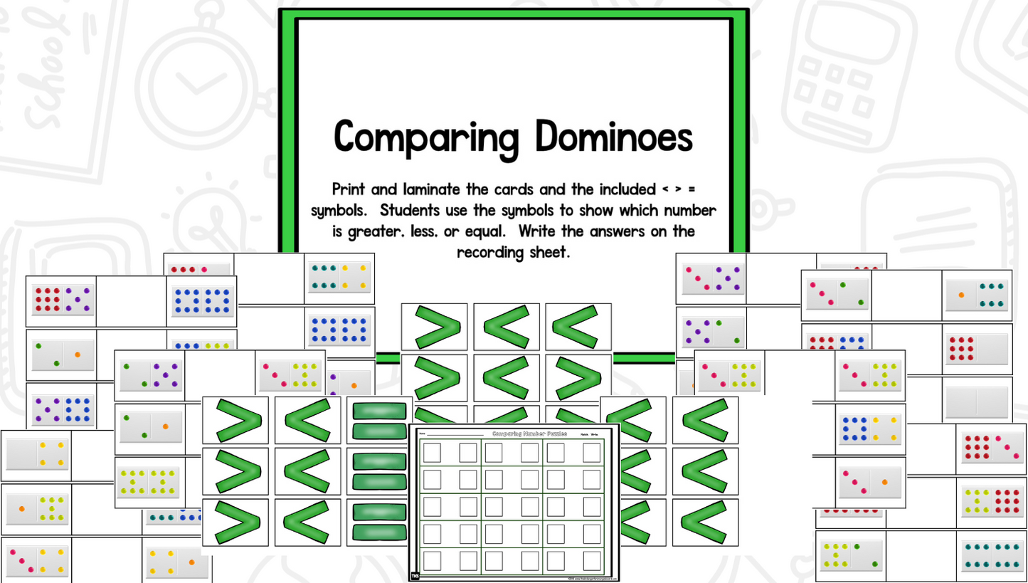 Comparing Numbers Worksheets And Activities (Greater Than/Less Than)