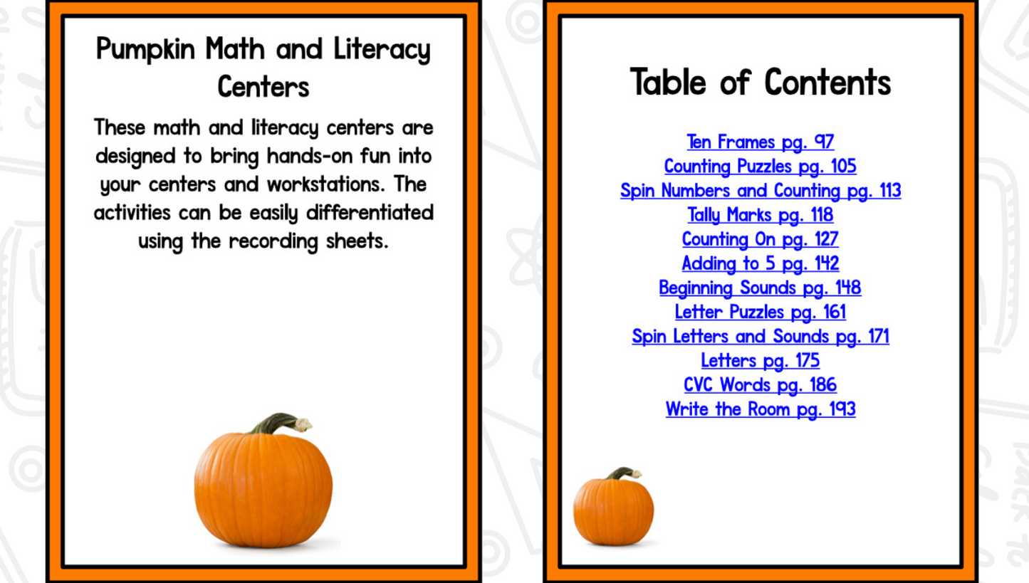 All About Pumpkins: Science And Pumpkin Activities