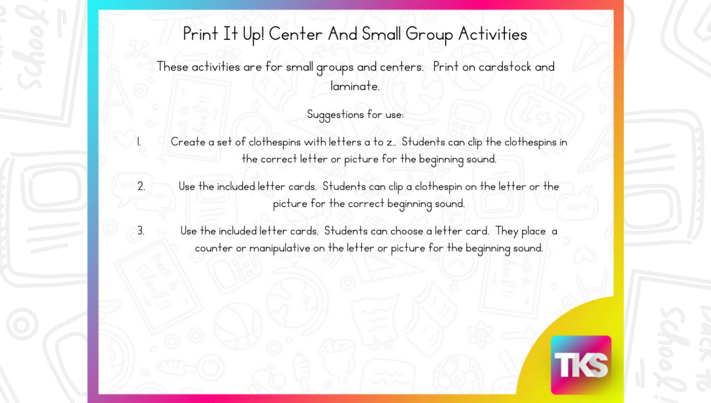 Print It Up! August/Back To School