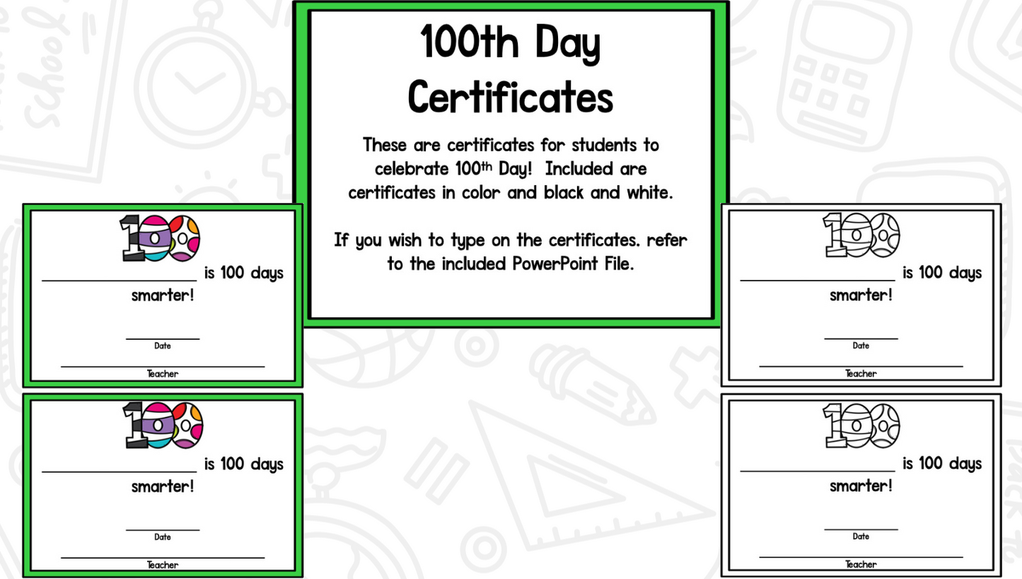 100th Day of School Celebration