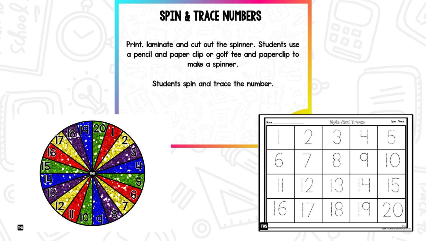 Back To School Center Activities