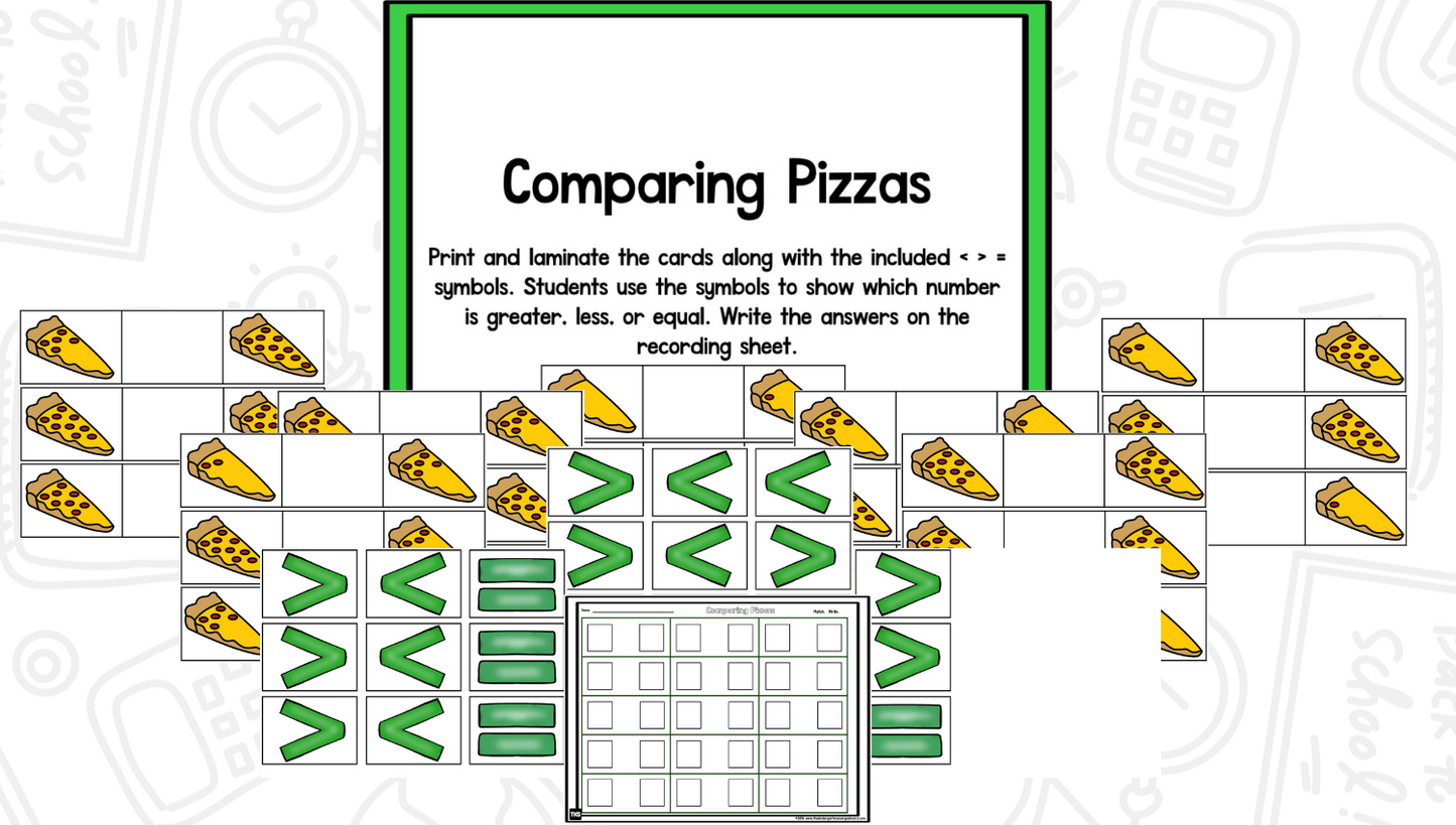 Comparing Numbers Worksheets And Activities (Greater Than/Less Than)