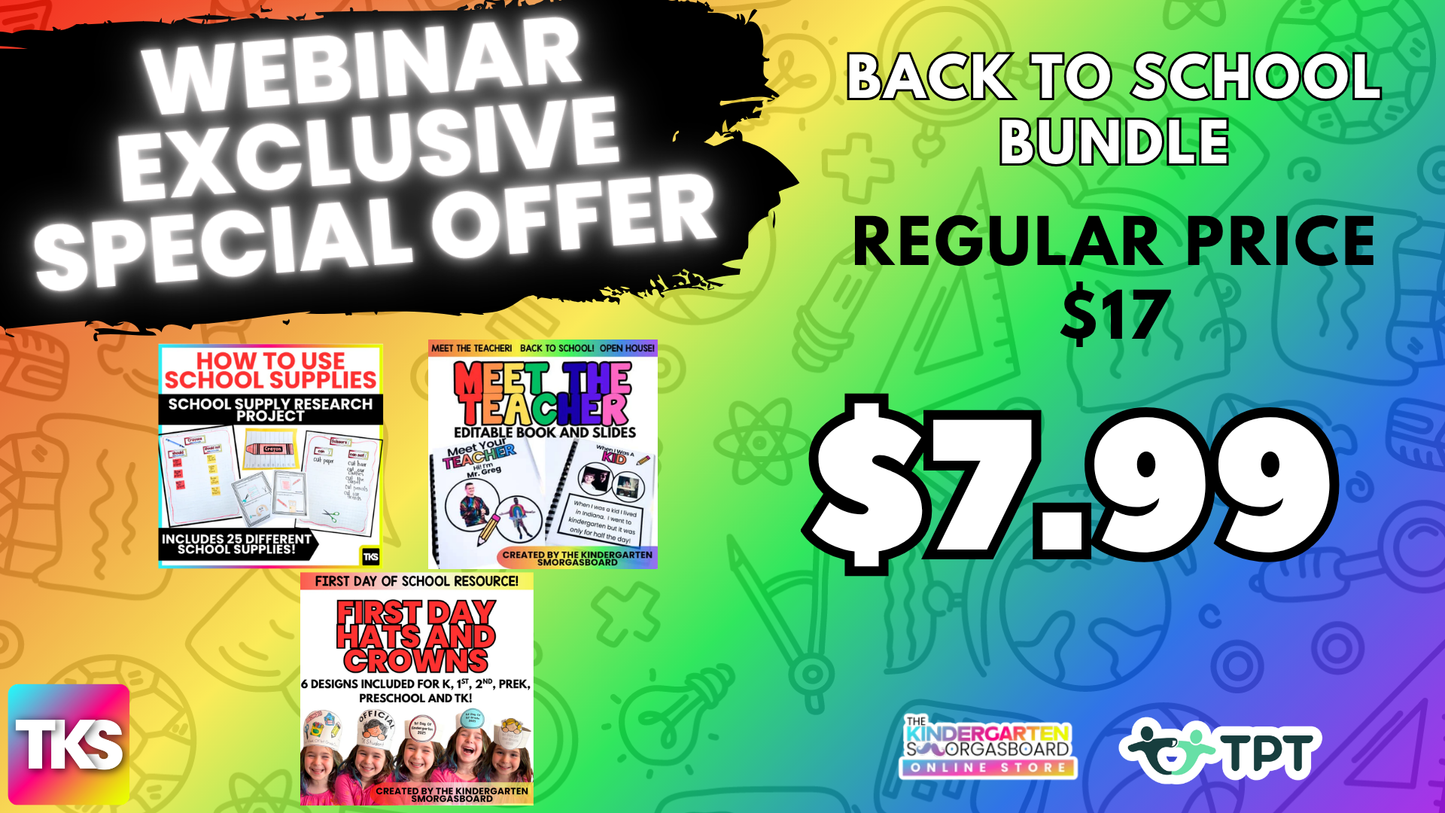 Webinar Exclusive: Back To School Bundle