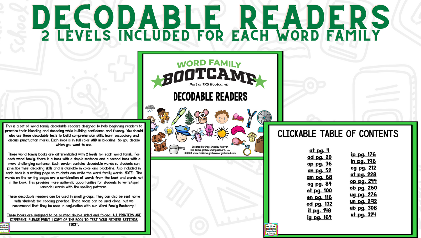 Word Family Bootcamp (Army Theme)