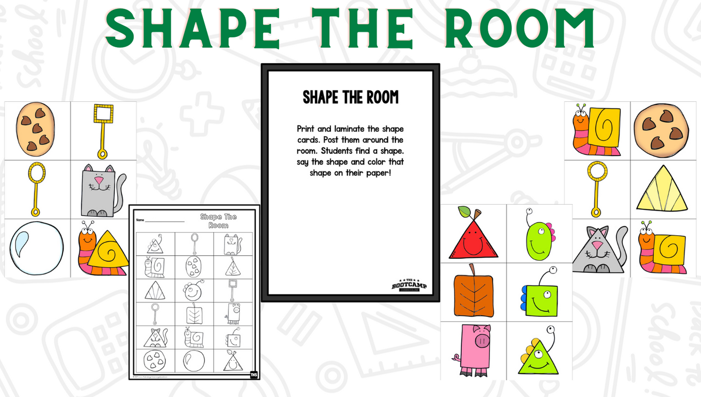 Shapes Bootcamp: A 2D and 3D Shapes Unit (No Theme)