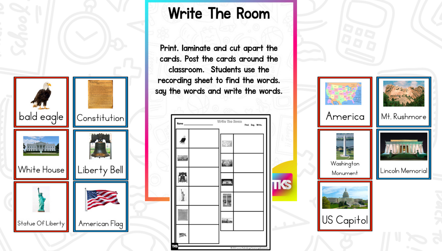American Symbols, 9/11, Constitution Day: Social Studies Activities