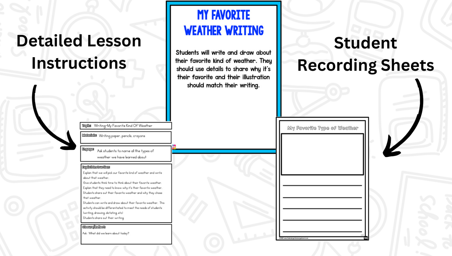 Weather: A Research and Writing Project! Science & ELA Activities Including Weather Vocabulary