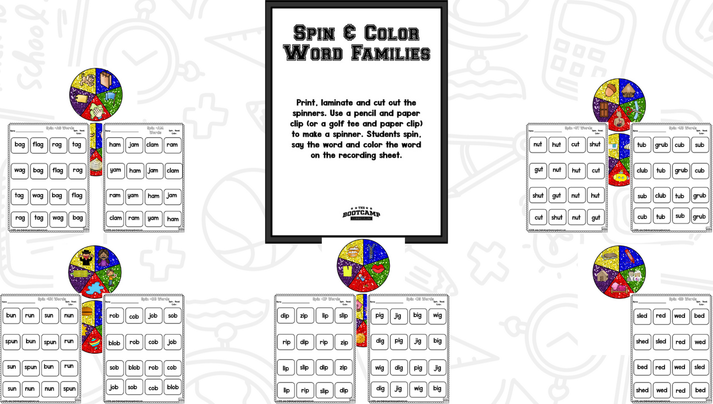 Word Family Bootcamp (No Theme)