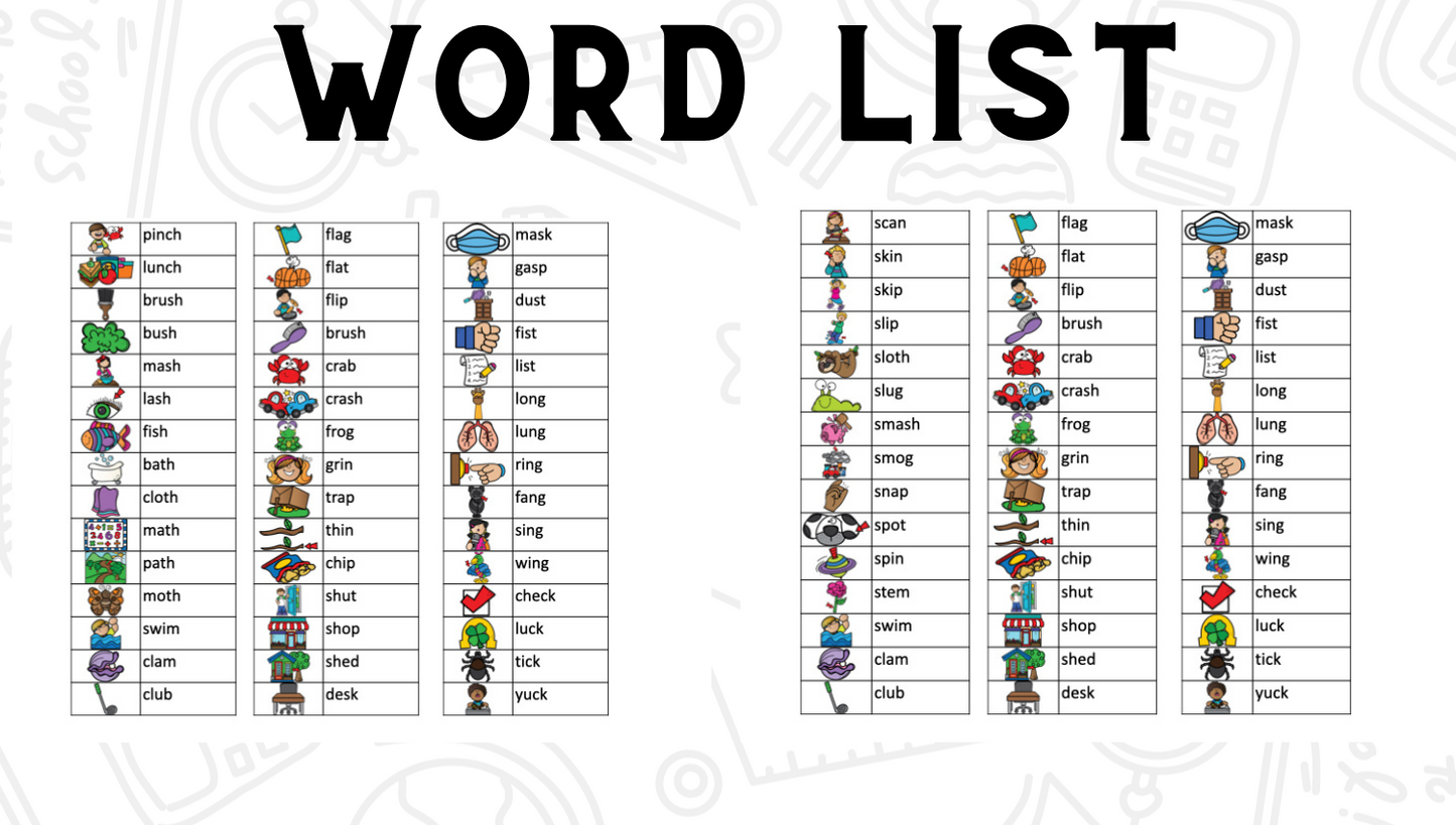 See It Say It Spell It Blends & Digraphs Phonics & Phonemic Awareness Activities