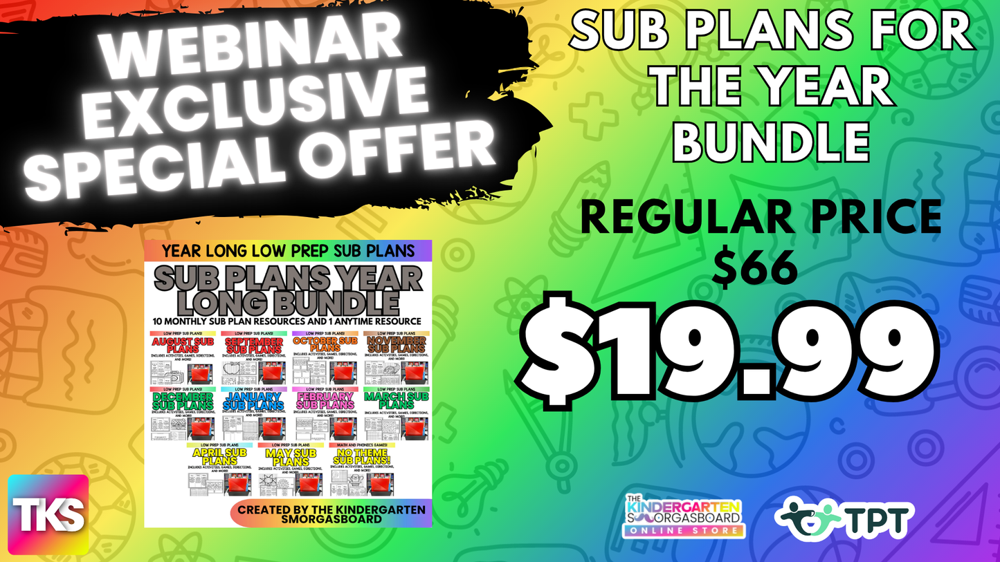 Sub Plans for The Year - Webinar Exclusive