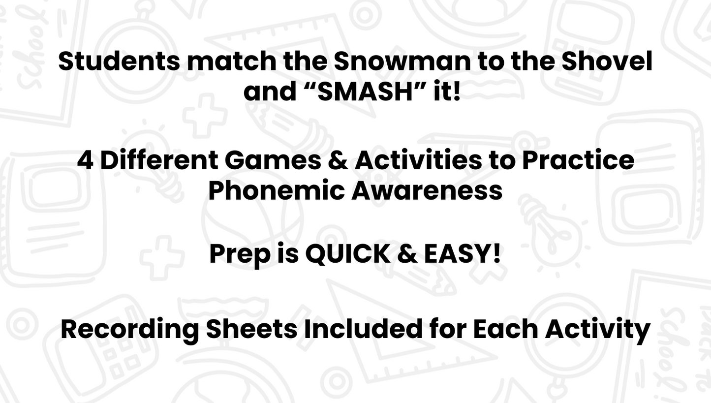 Smashing Snowmen! Letters and Sounds