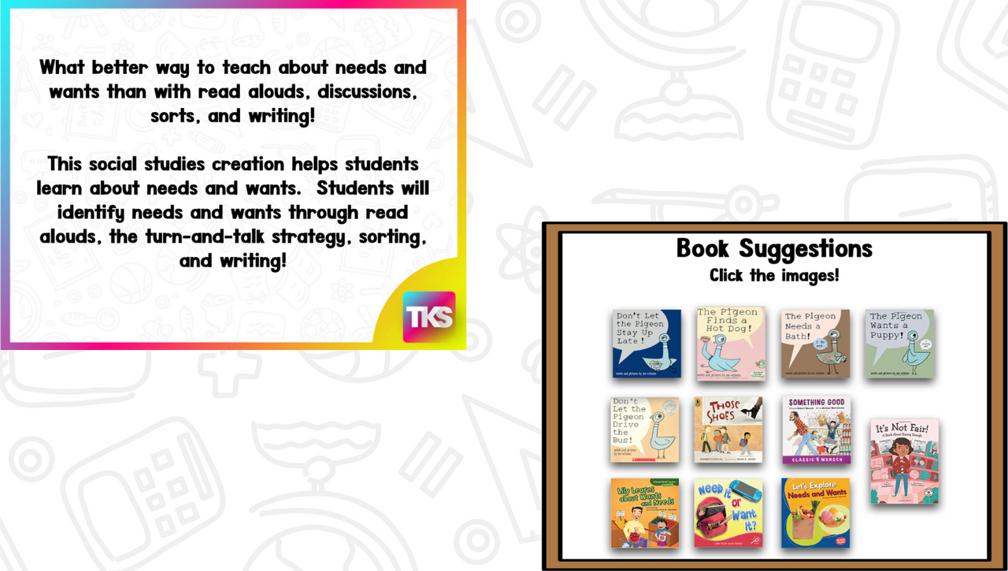 Explore It Up! A Social Studies Unit For Needs & Wants