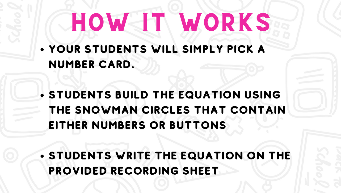 Snowman Math Stack - Add & Subtract