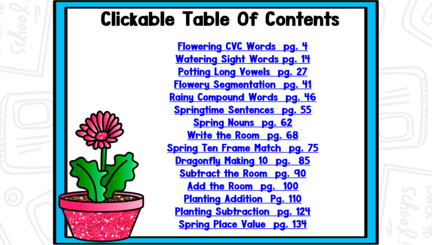 Puddle Jumper: Spring Math and Literacy Centers