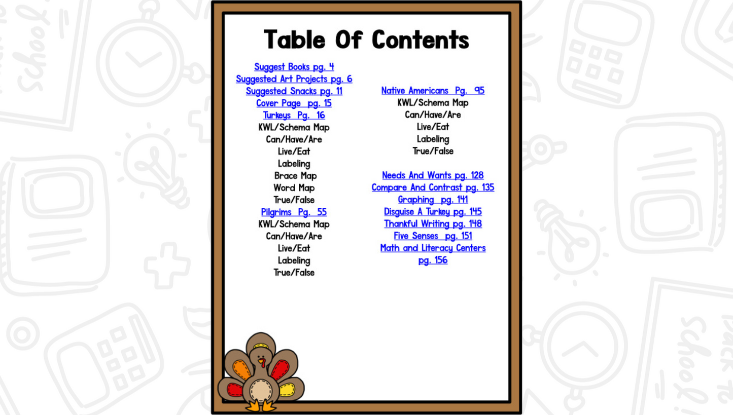 Thanksgiving: A Research and Writing Project PLUS Centers!