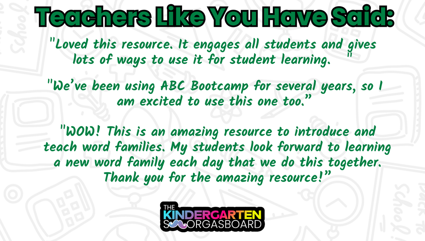 Word Family Bootcamp (No Theme)