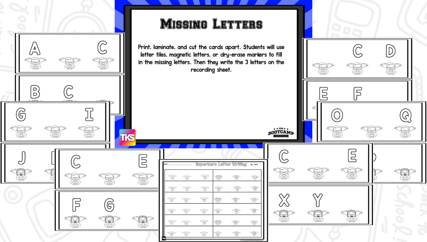 ABC Bootcamp®: A 26-Day Introduction to Letters and Sounds (Superhero Theme)