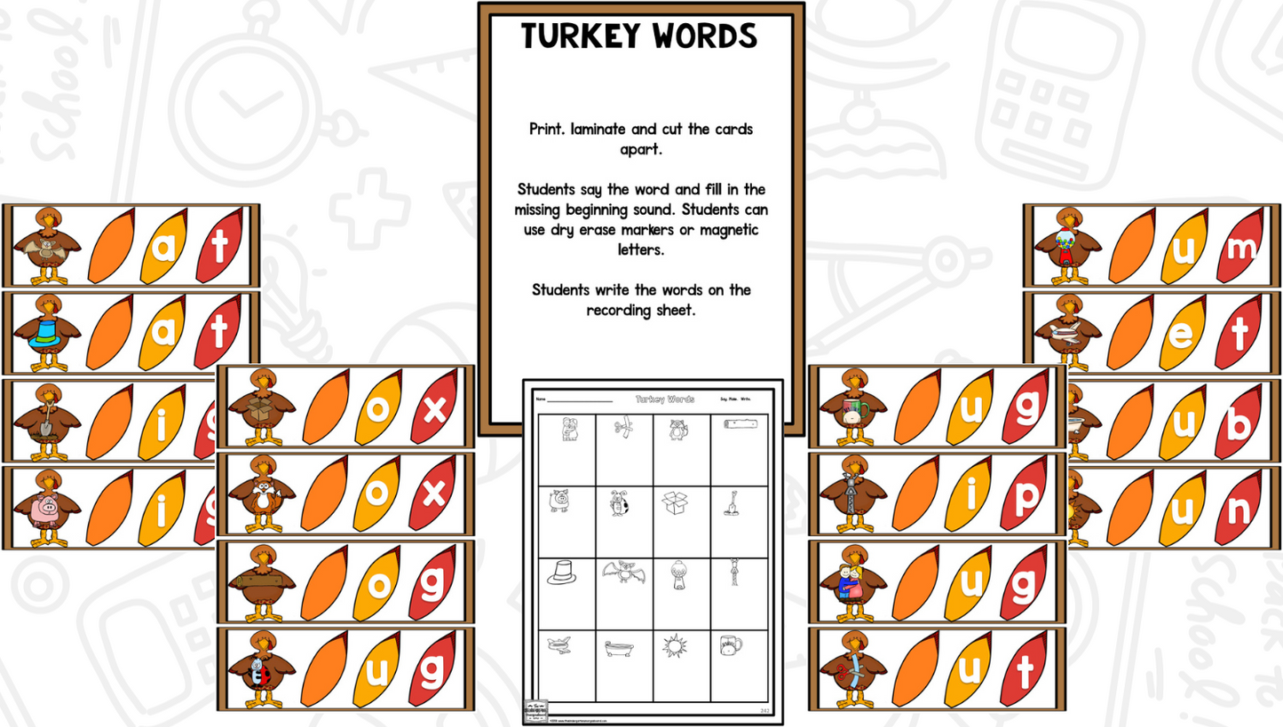 Thanksgiving: A Research and Writing Project PLUS Centers!