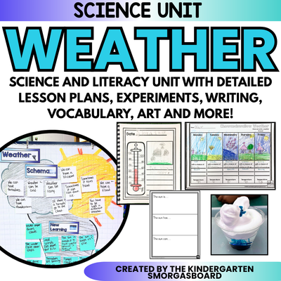 Weather Activities Integrated Science Unit Writing, Drawing Activities for K