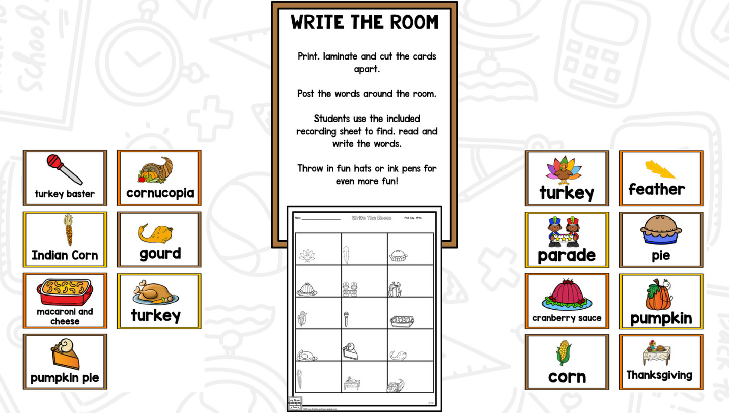 Thanksgiving: A Research and Writing Project PLUS Centers!