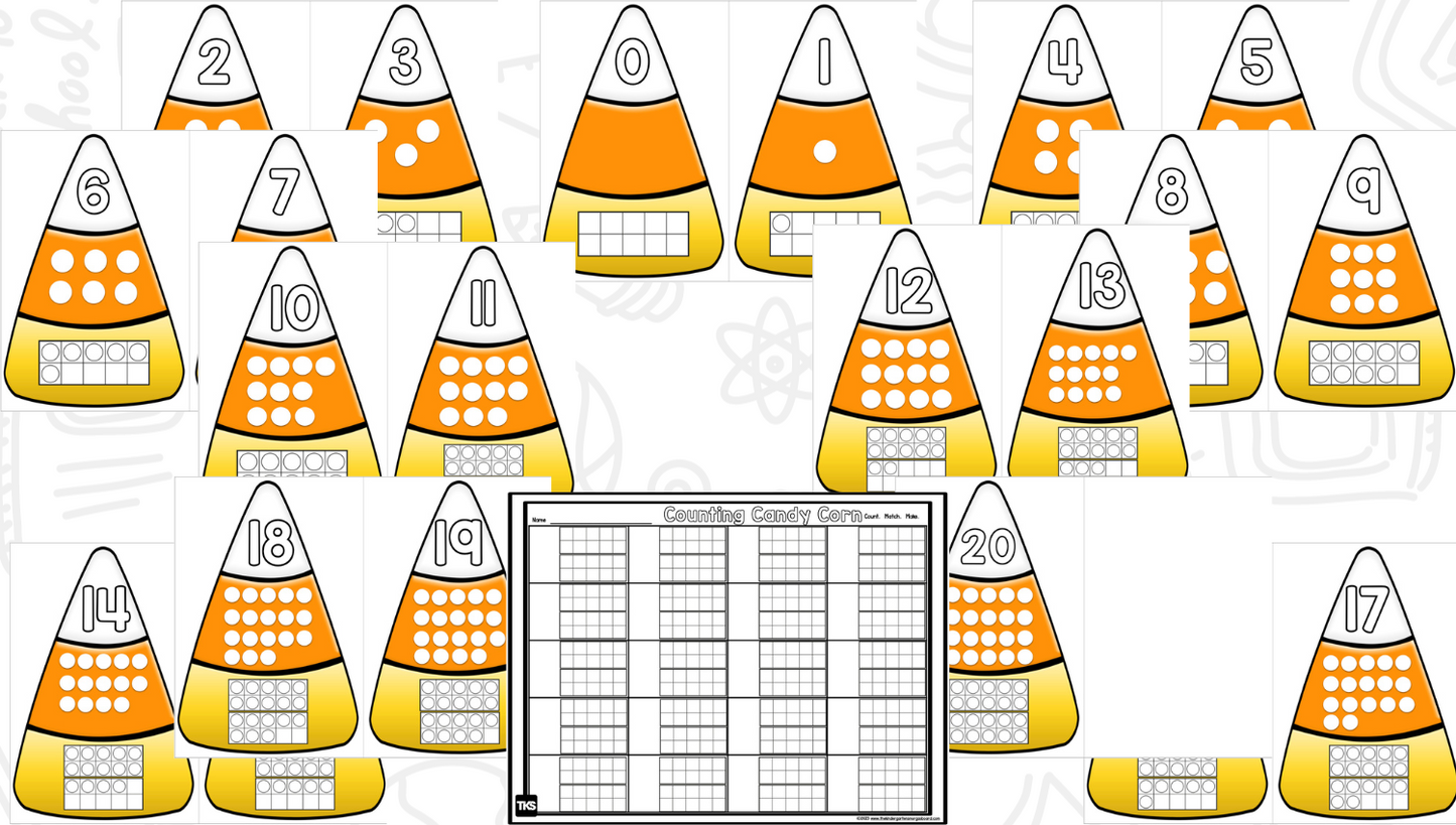 Candy Corn Math Puzzles | Numbers & Counting to 20 Activities